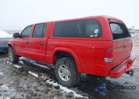 2002 Dodge Dakota Slt z USA, uszkodzony, nr VIN 1B7HG48N52S635003